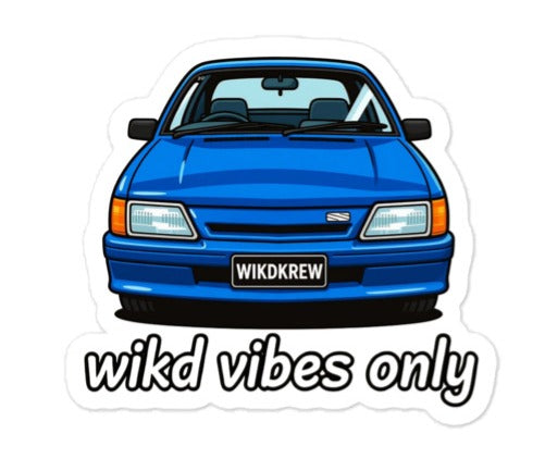 "Wikd Vibes Only" - SS VK Group A Front Sticker – Kiss-Cut Vinyl (WikdKrew)
