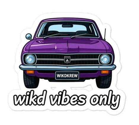 "Wikd Vibes Only" - LC GTR Torana Front Sticker – Kiss-Cut Vinyl (WikdKrew)