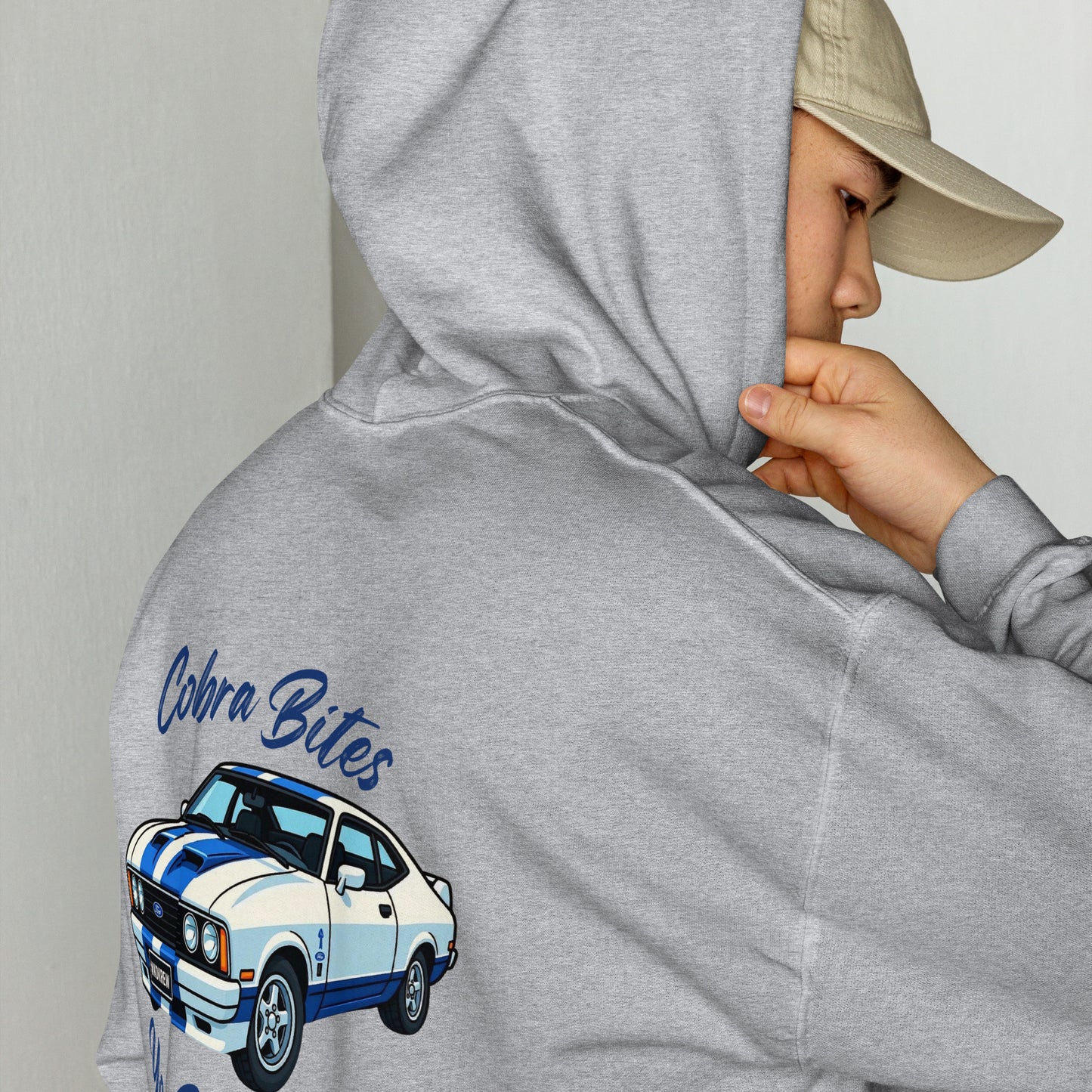 Ford Cobra Hoodie - Cobra Bites You Bleed Blue (WikdKrew)