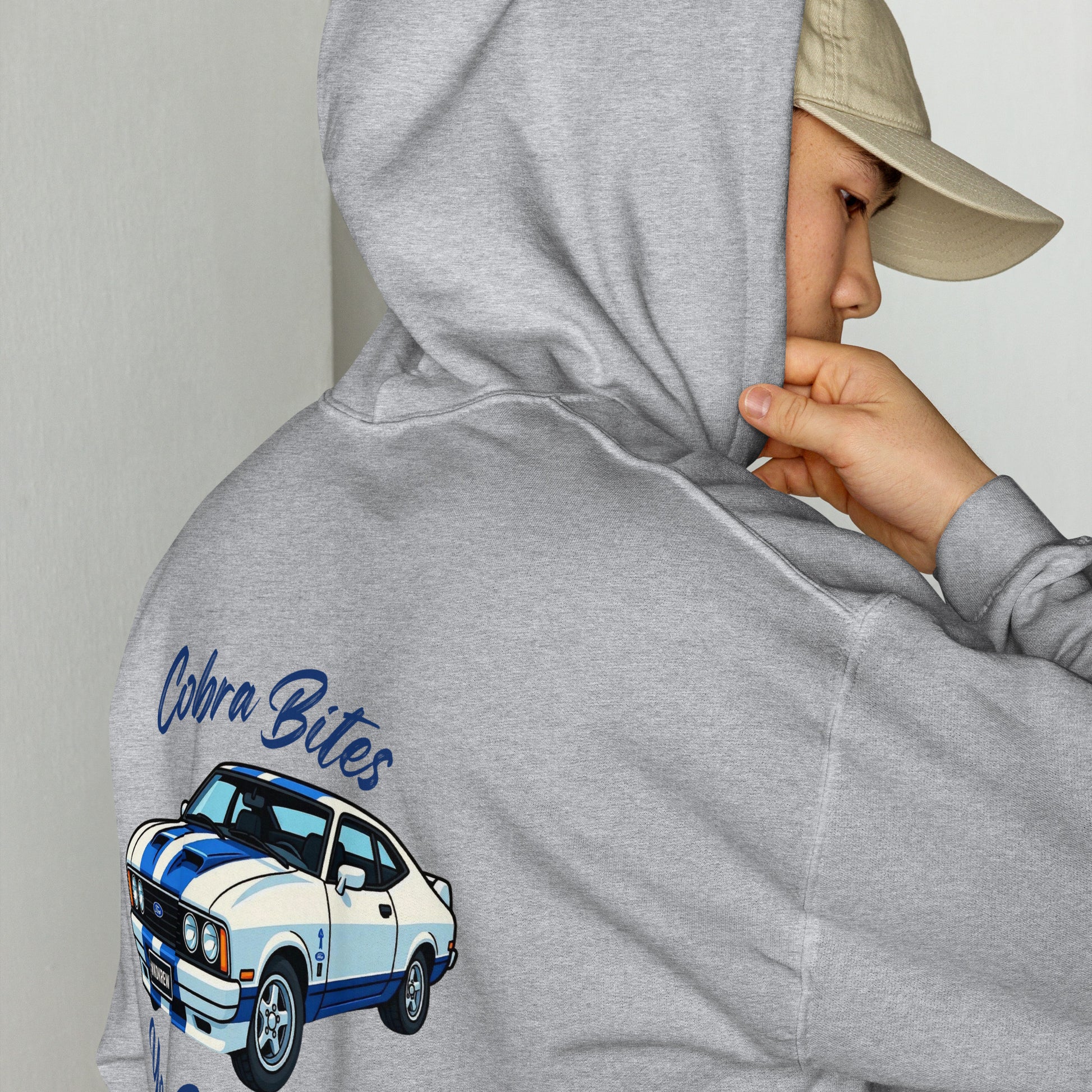 Ford Cobra Hoodie - Cobra Bites You Bleed Blue (WikdKrew)