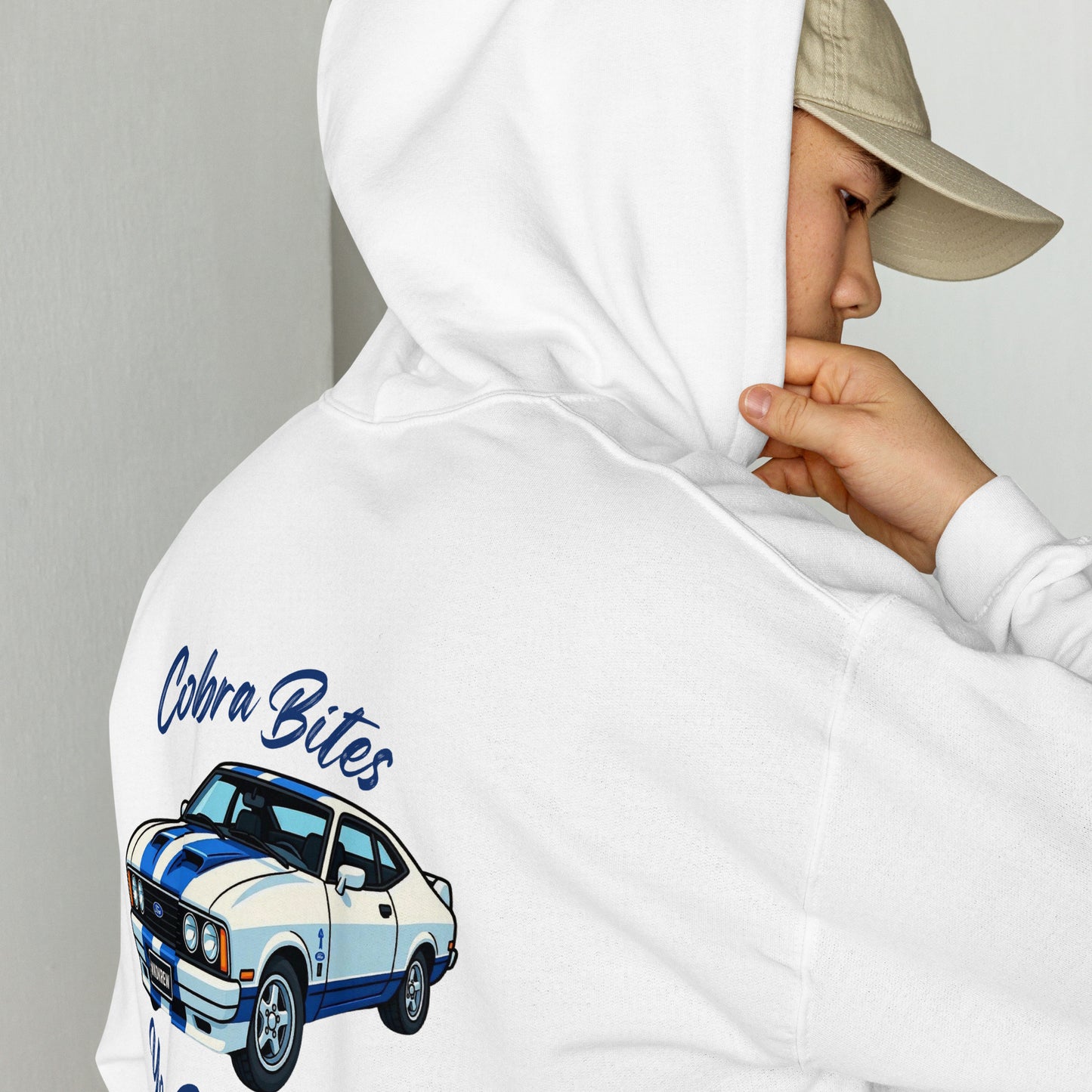 Ford Cobra Hoodie - Cobra Bites You Bleed Blue (WikdKrew)